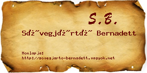 Sövegjártó Bernadett névjegykártya